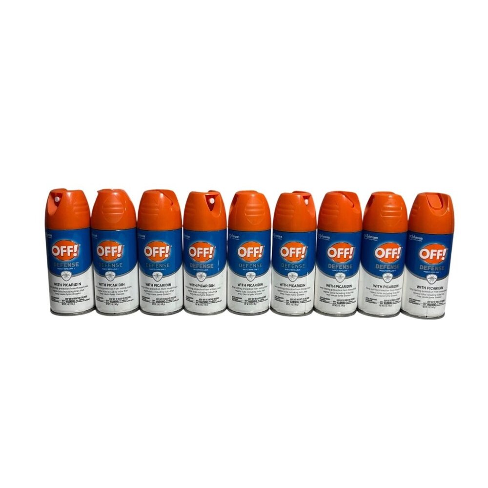 Lot of 9 OFF! Defense Insect Repellent 1 with Picaridin 5 oz Spray Can